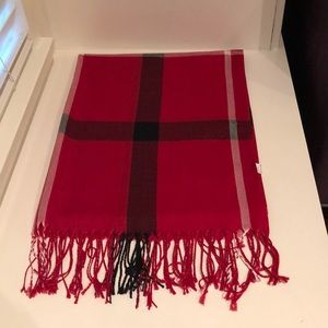 NEW red plaid scarf